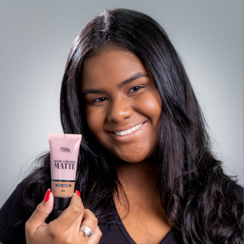 Base Líquida Matte Vegana Cor Nina Milla Makeup
