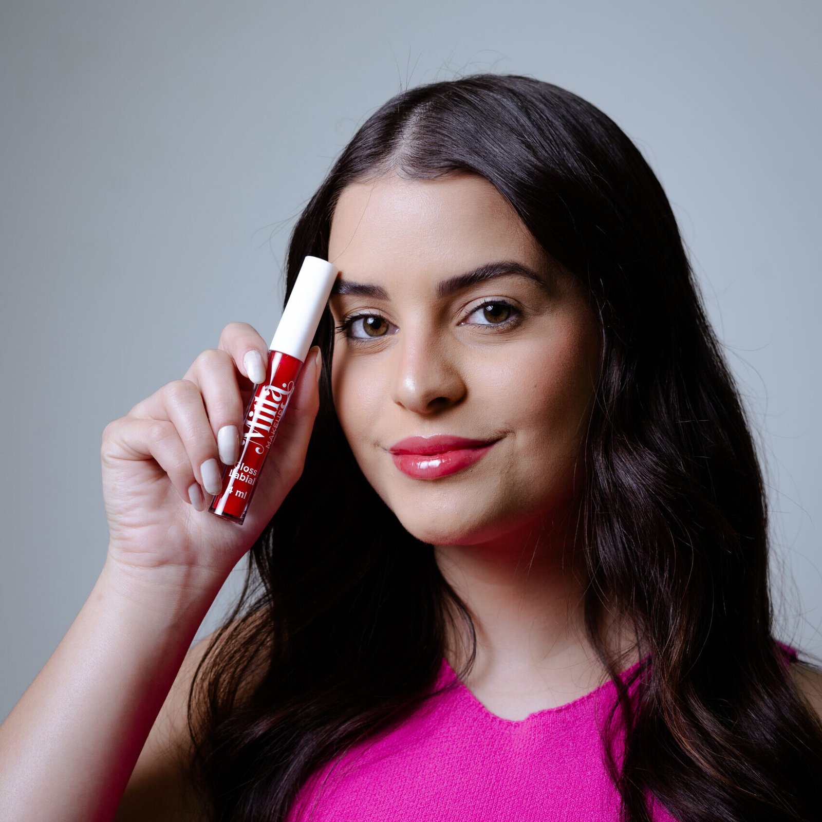 Gloss Labial Efeito Volume - Cor Nina Milla Makeup